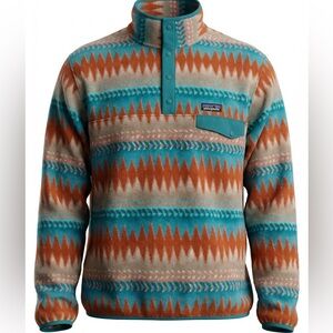 Patagonia Teal and Orange Patterned Jacket